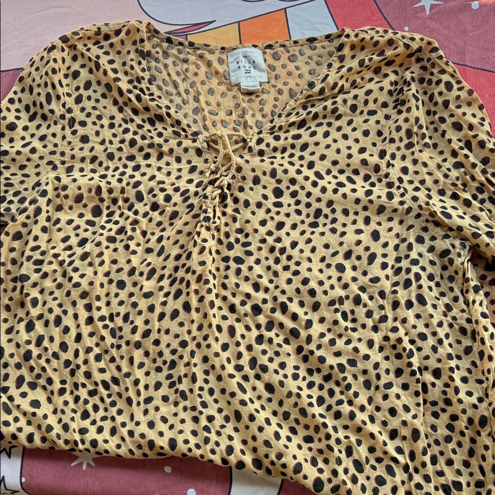 Billabong Leopard Print long sleeve tunic